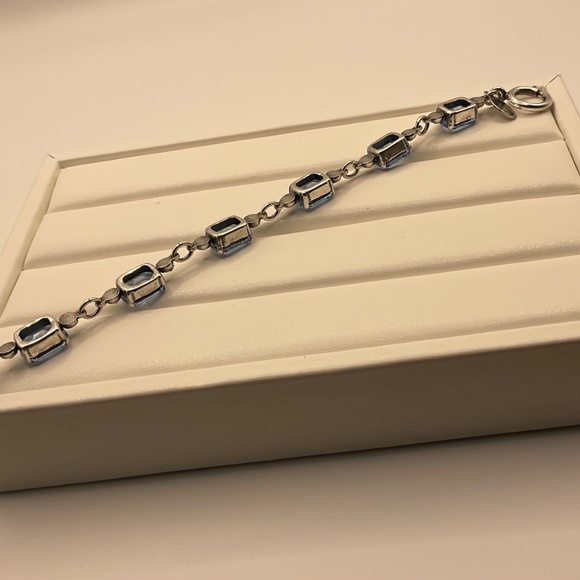 Vintage Catherine Popesco Blue and Silver Bracelet - Picture 9 of 12